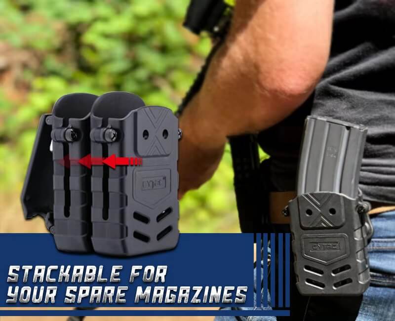 Cytac rifle magazine pouch stackable