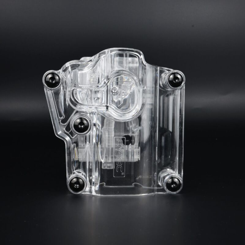 Transparent Mega-fit Holster with belt clip-Fit over 150 pistols-Right-hand